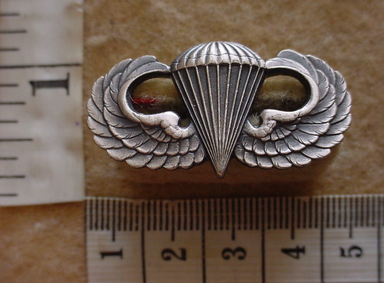 2308-5 United States parachute wings, Basic Class, V-21 HC G1 1-21 (Para USA)