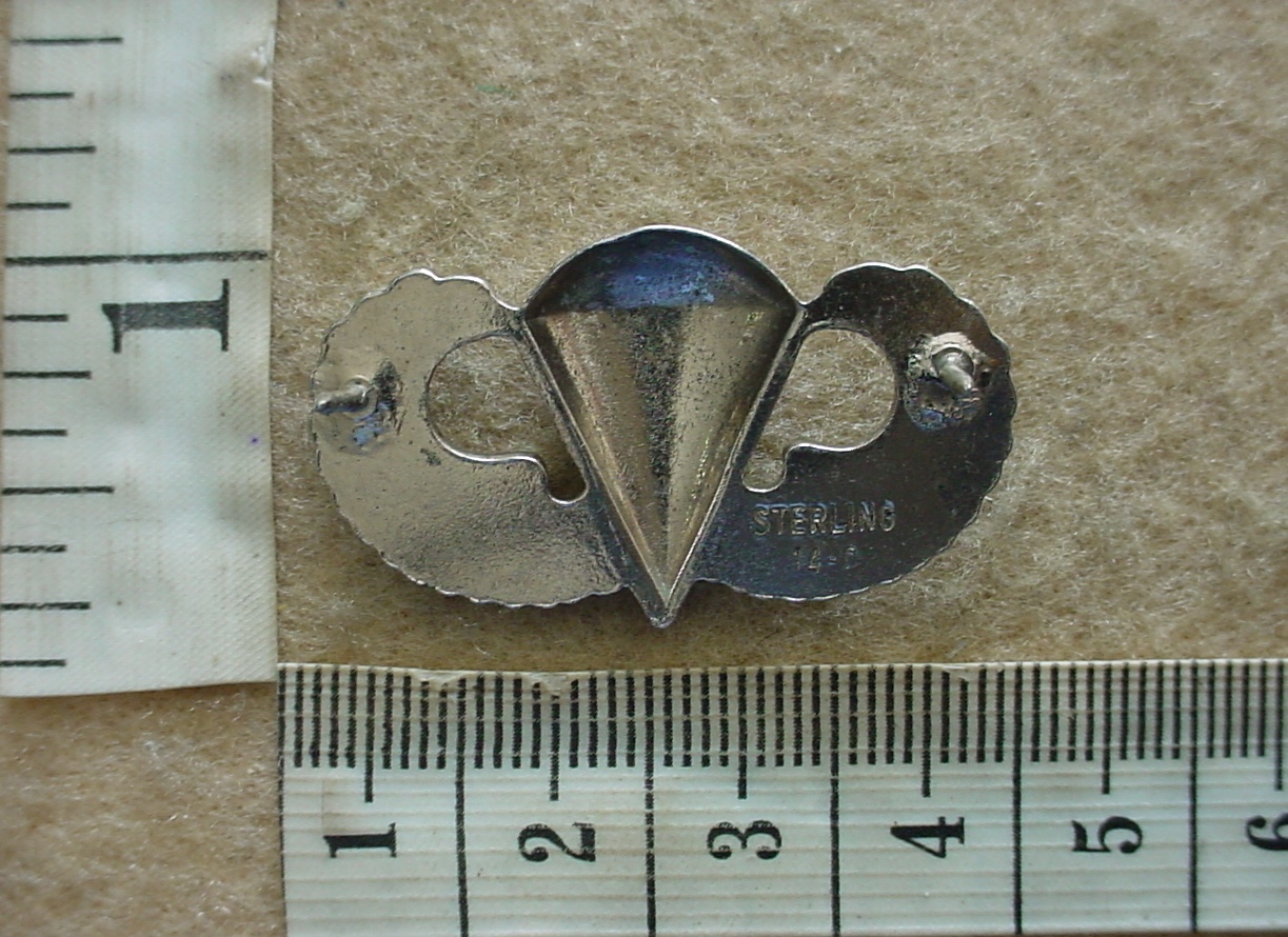 2308-9 United States parachute wings, Basic Class, 14-C STERLING (Para USA) - Image 2