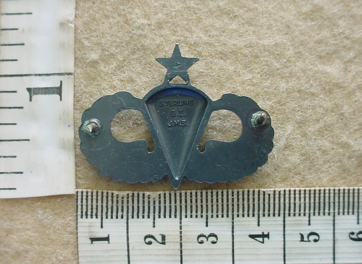 3824-4 United States Army Parachute wings, Senior Class, J.M.S. G.1 STERLING (Para USA) - Image 2