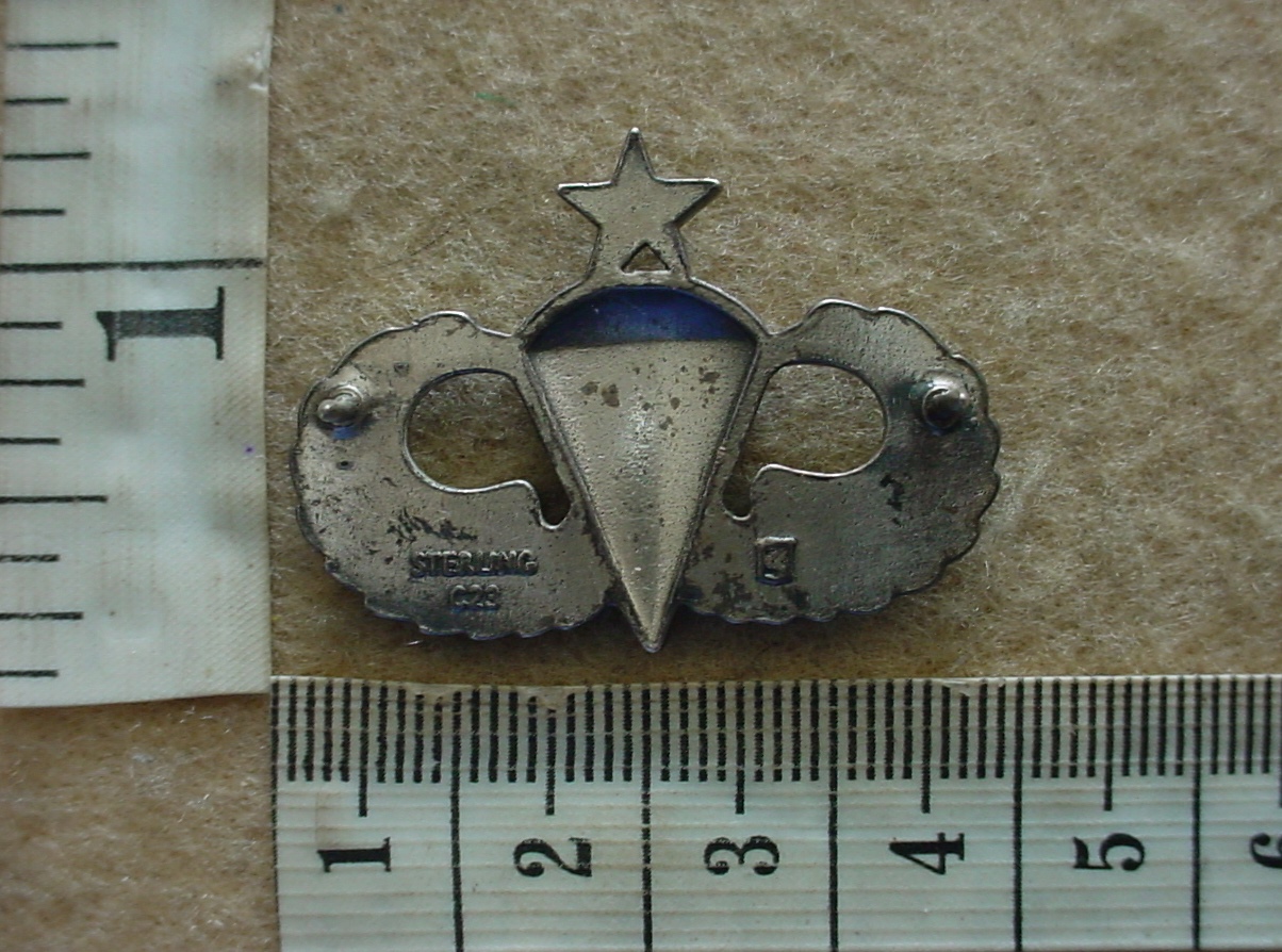 3824-5 United States Army Parachute wings, Senior Class, G23 STERLING (Para USA) - Image 2