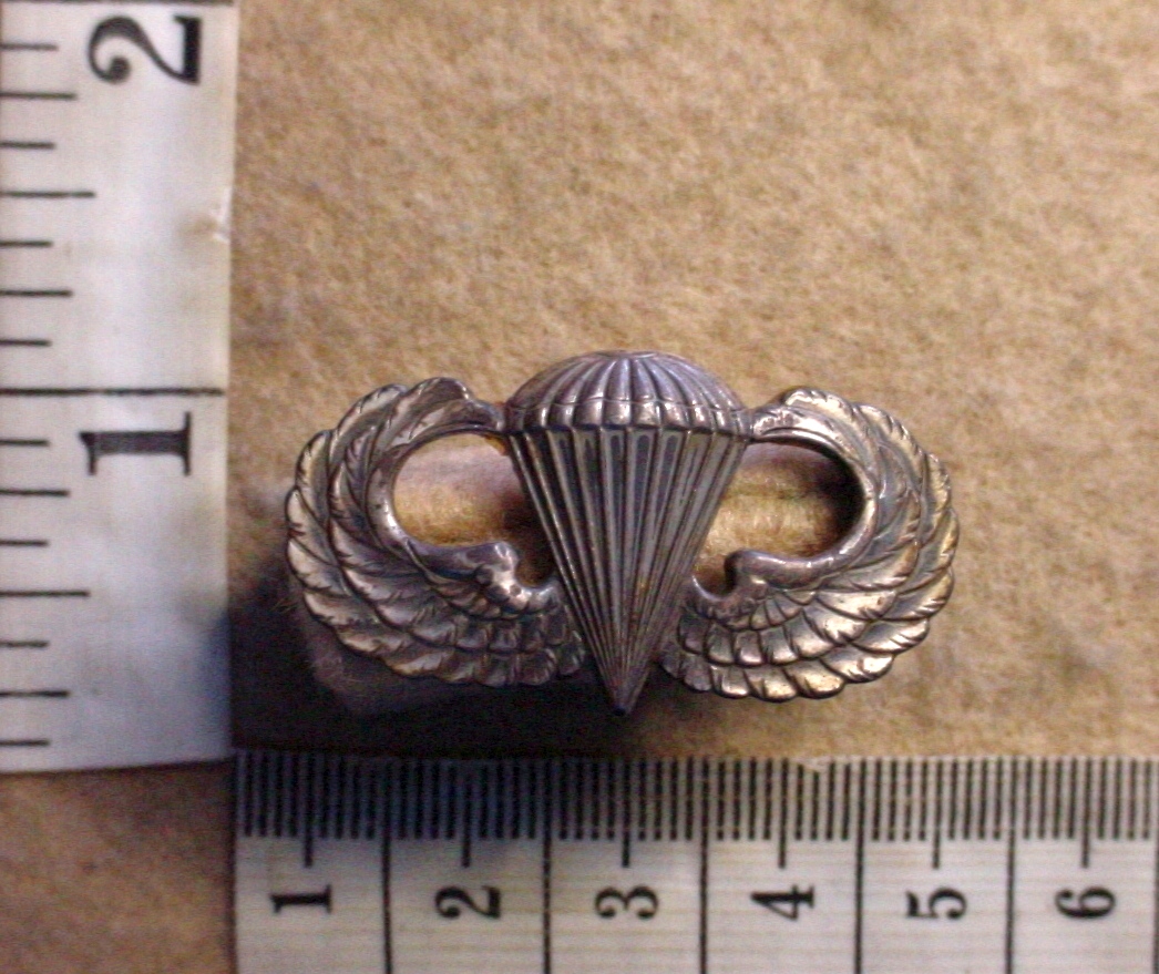 2308-4 United States parachute wings, Basic Class, KREW G-1 1/20 SIL (Para USA)