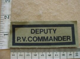 2811-2 Rhodesian Guard Force Deputy Protected Village Commander rank title (C660)