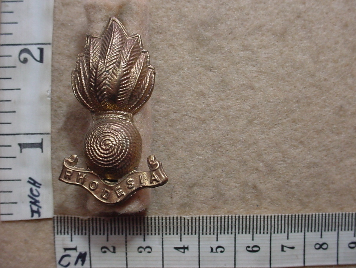 1655-1 Rhodesian Engineers collar badge, also worn as an Officers beret badge (CO3319)