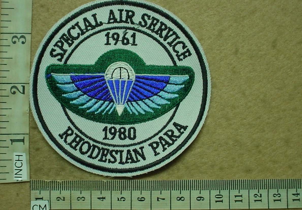 4018-5 Rhodesian Special Air Service jumpsuit parachute wings patch (Para Rhodesia)