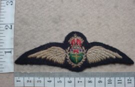 1965 Southern Rhodesia Air Force Pilot wings, WW2 (C429)