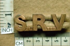 10129-3 Southern Rhodesia Volunteers shoulder title, WW1 (CO2974)