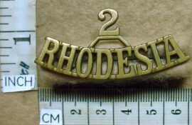 4392-1 2nd Rhodesia Regiment shoulder title (CO3198)