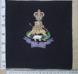 8993-3 British South African Police blazer badge, Queen's Crown (R cloth)