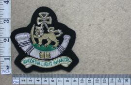 6465-1 Rhodesian Light Infantry blazer badge (R cloth)