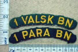 5376-1 South African 1 Parachute Battalion shoulder titles, bilingual pair (C382/C383)