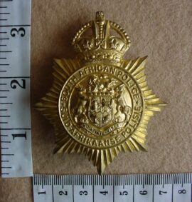 1092 South African Police helmet badge, Officers gilt (CO1901)